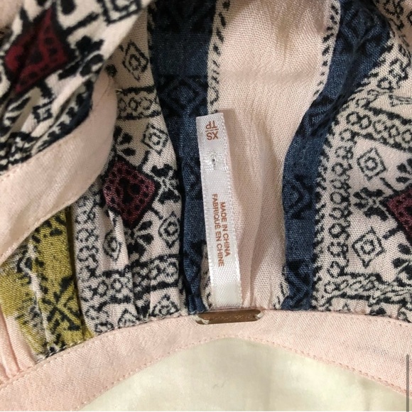 Free People Floral Gypsy Bohemian Mini Dress. - Picture 7 of 7